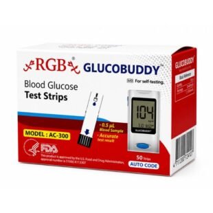 GLUCOBUDDY BLOOD GLUCOSE TEST STRIPS (50 Strips per box)